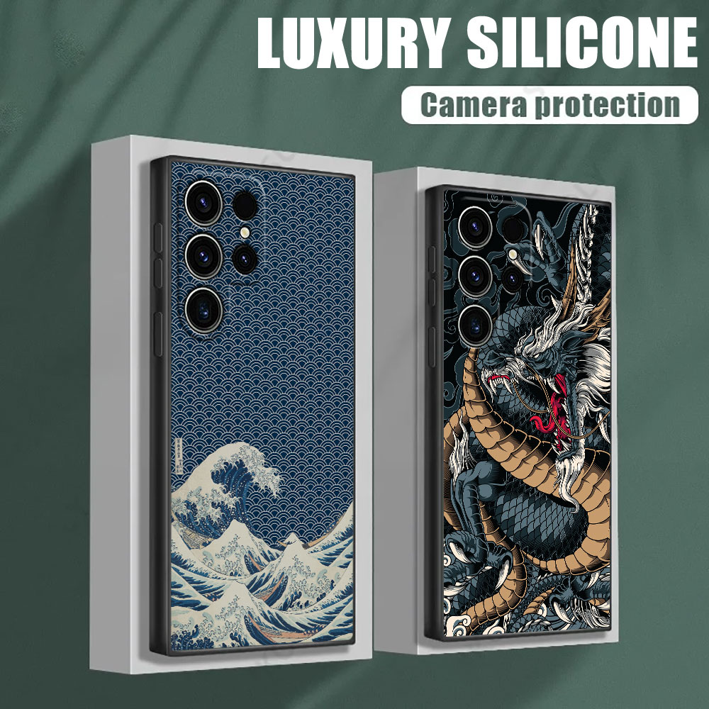 Samsung Galaxy S24 - Casing Big Wave Dragon God Sea