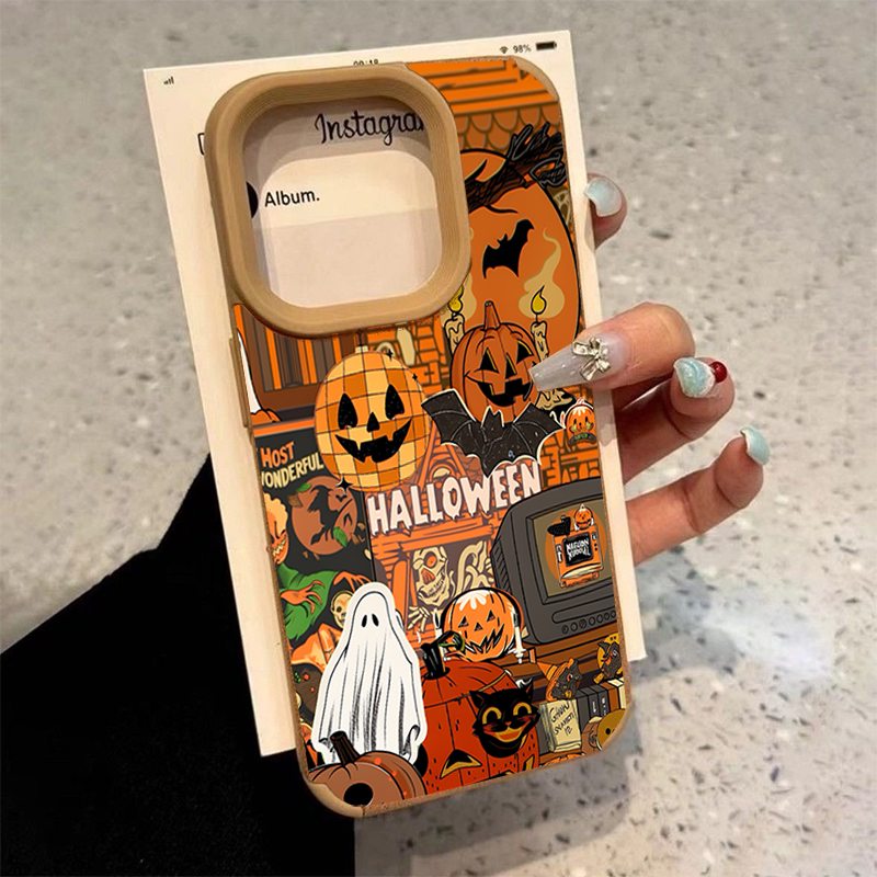 Phone Cases Xr Iphone - Casing Ponsel Motif Labu Halloween Untuk