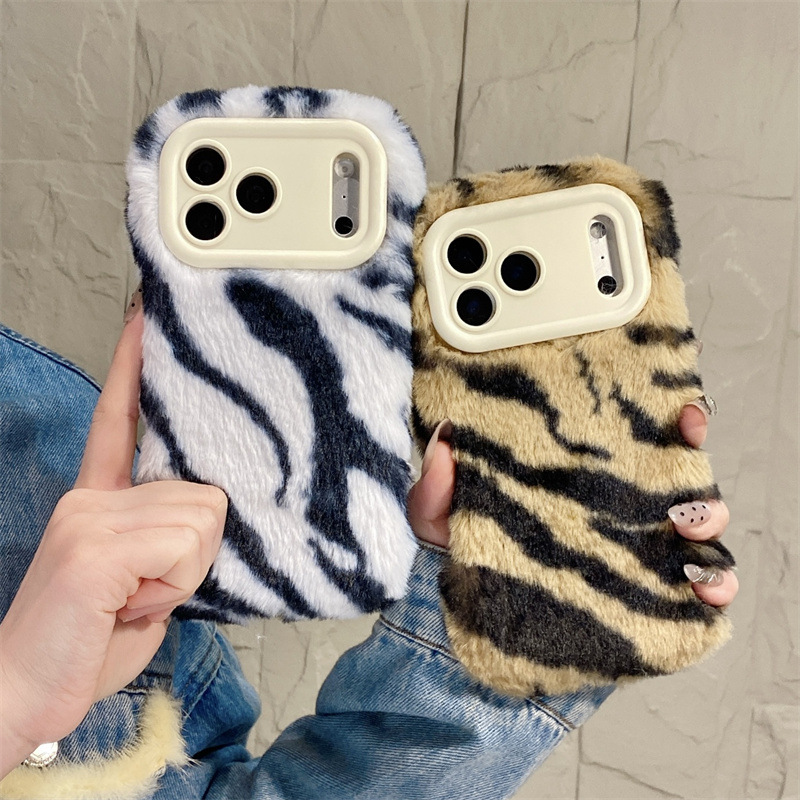 Phone Cases Iphone - Casing Ponsel Mewah Motif Zebra Berbulu