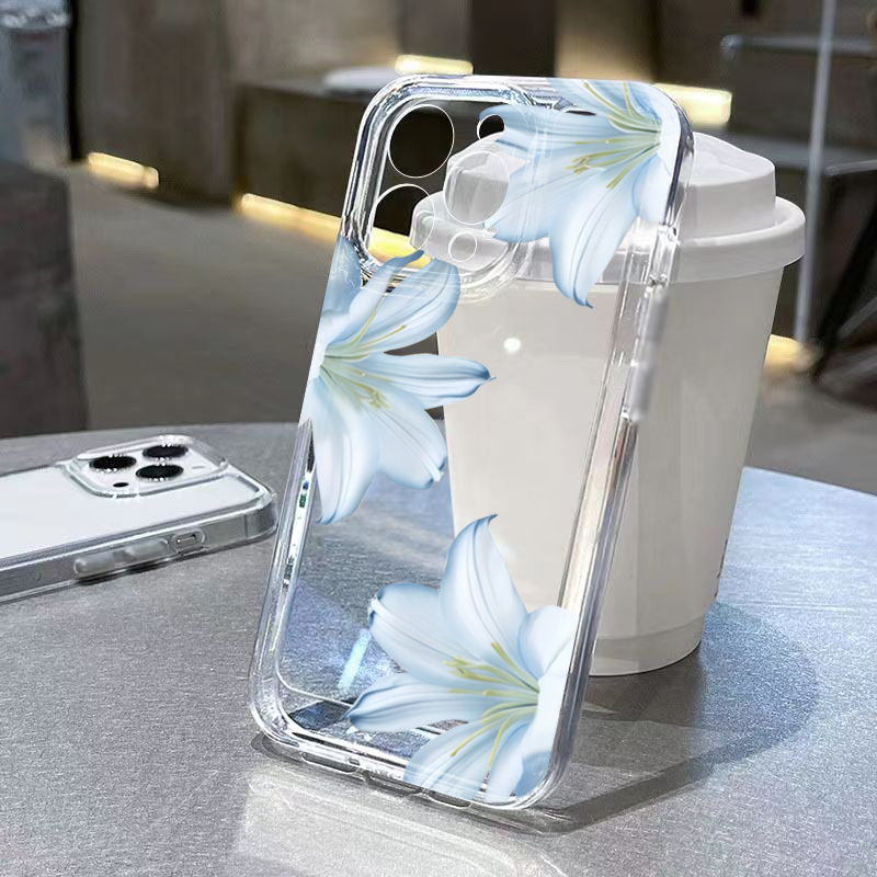 Phone Cases Popular - Casing Ponsel Bunga Lily Putih Eksklusif