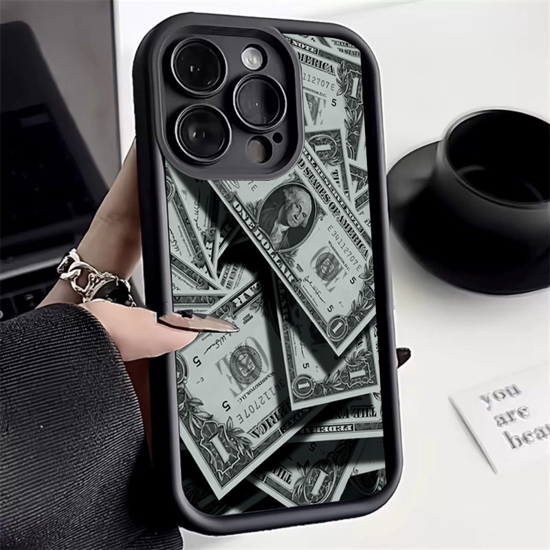 Phone Cases Dior - Casing Silikon Desain Uang Kertas Full-Coverage