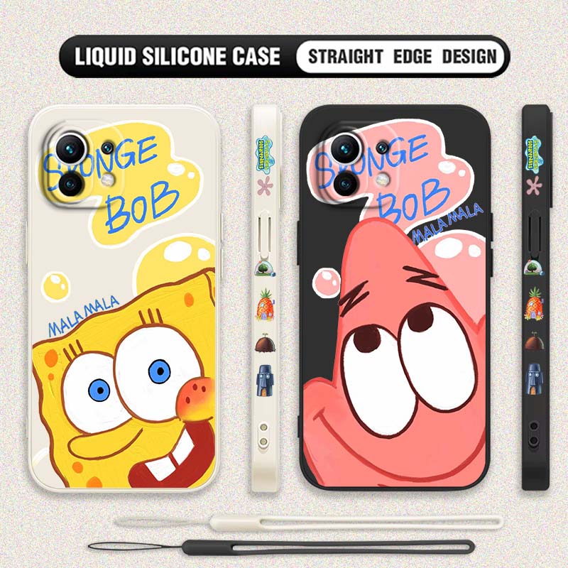 Silicone Liquid Case - S-Starfish S-SpongeBob Cover Untuk Xiaomi Mi