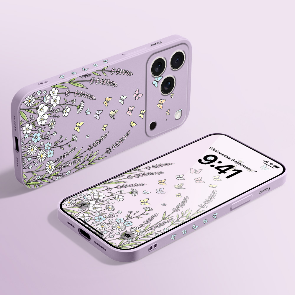 Casing Ponsel Kupu-Kupu Rumput - Silicone Liquid Case ulasan dan harga