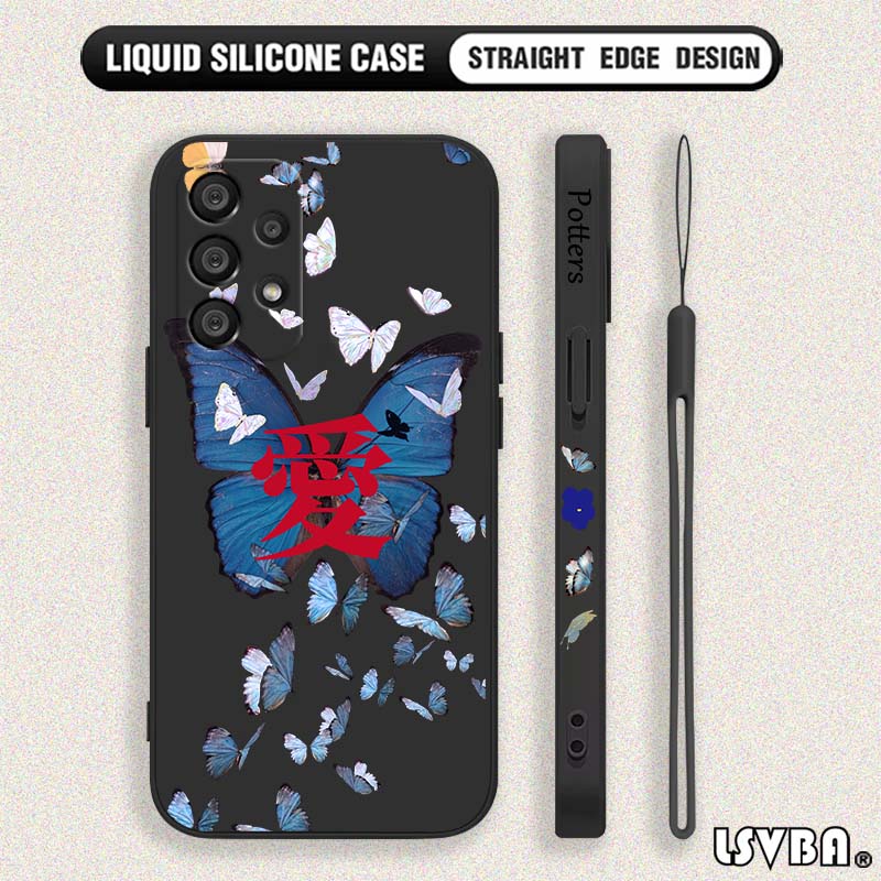 Casing Ponsel Tali Cair Biru M - Silicone Liquid Case ulasan dan harga
