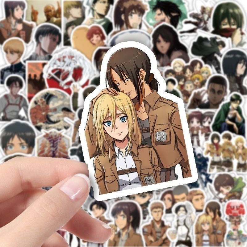60 Buah Stiker Anime Attack On - Phone Cases Beach ulasan dan harga