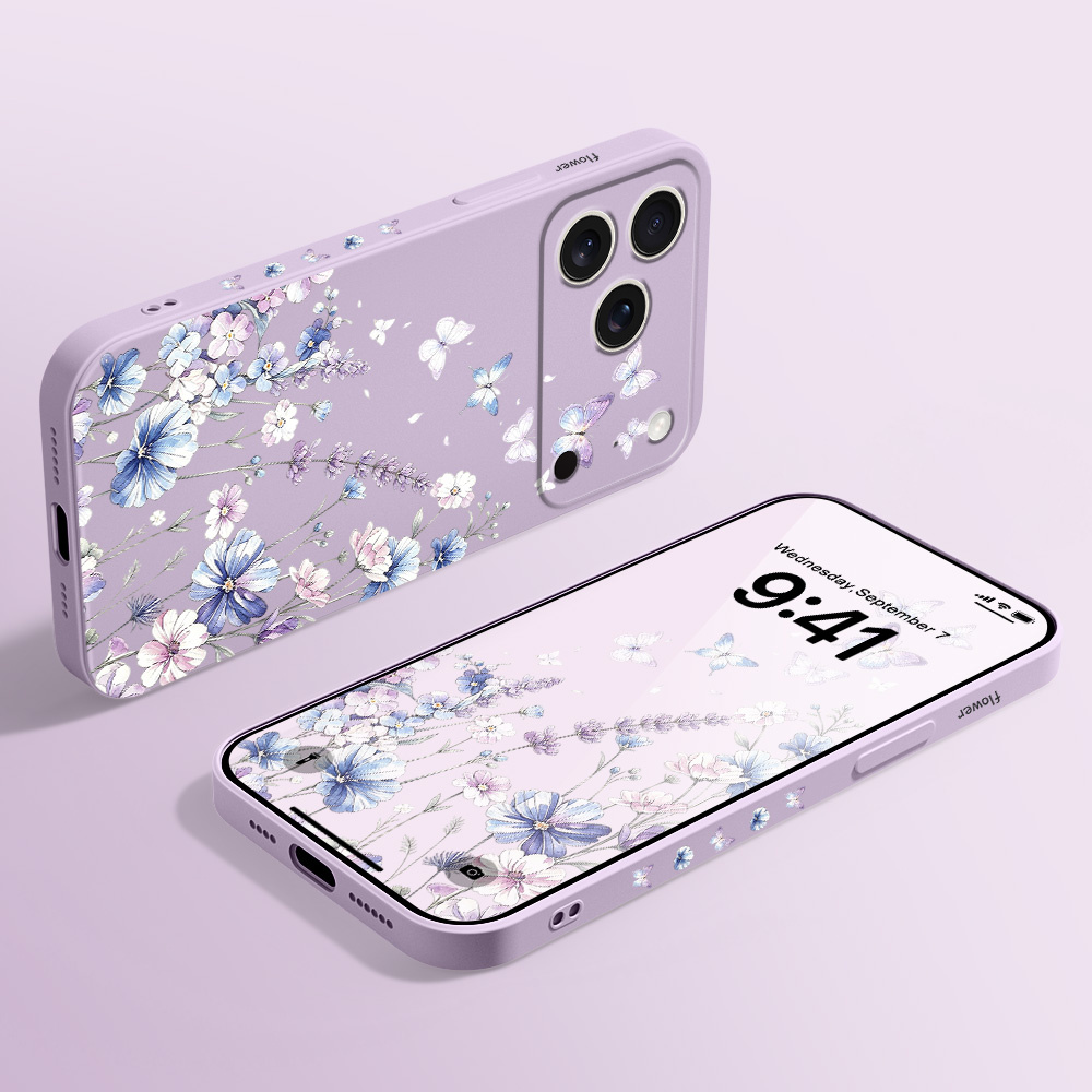 Casing Ponsel Lily Butterfly U - Silicone Liquid Case ulasan dan harga