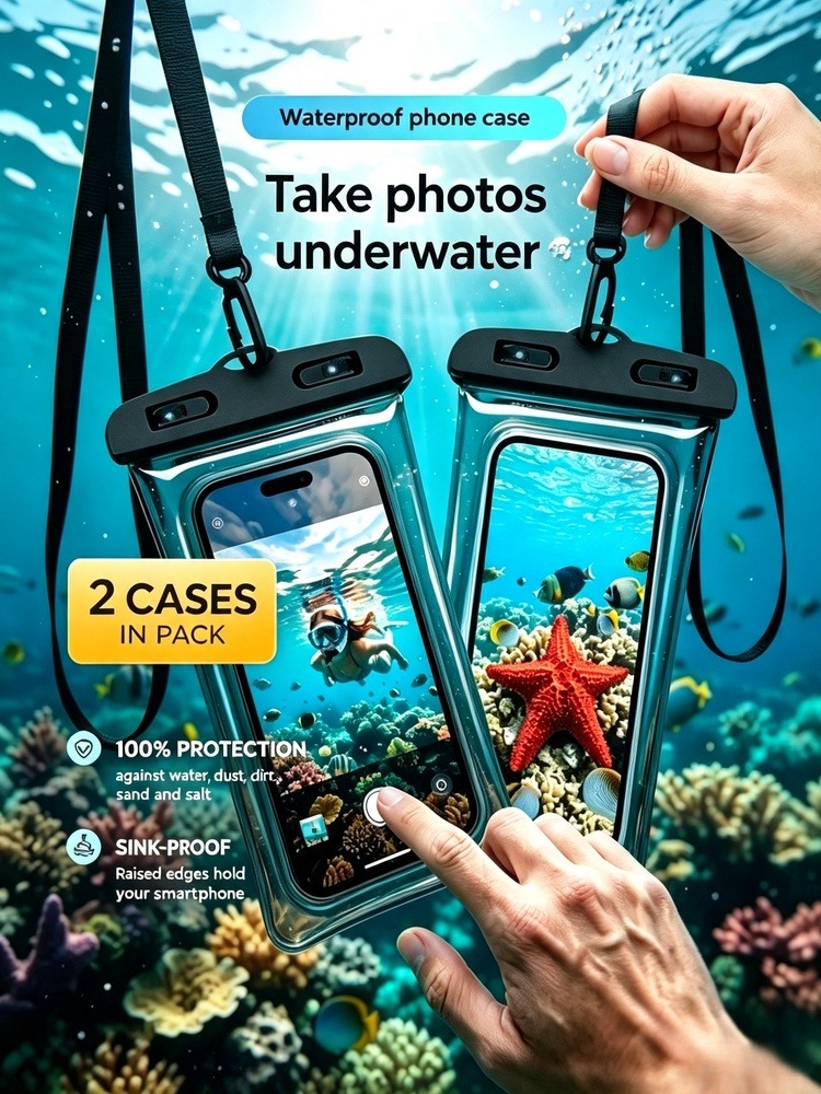 Kantong Ponsel Tahan Air 2-bag - Phone Cases Beach ulasan dan harga